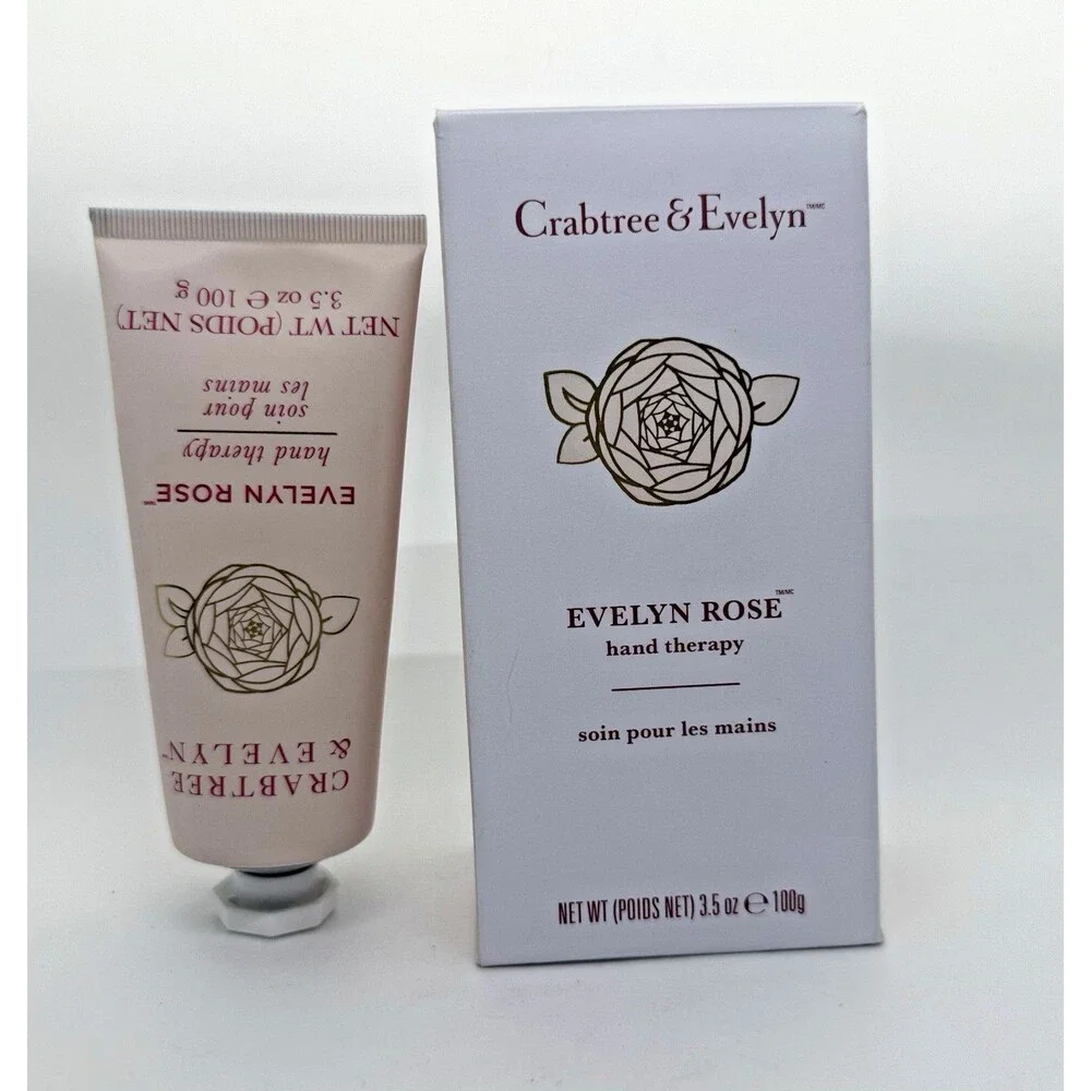 Crabtree & Evelyn Evelyn Rose‎ Hand Therapy 3.5oz 100g Sealed NEW W/Shea Butter